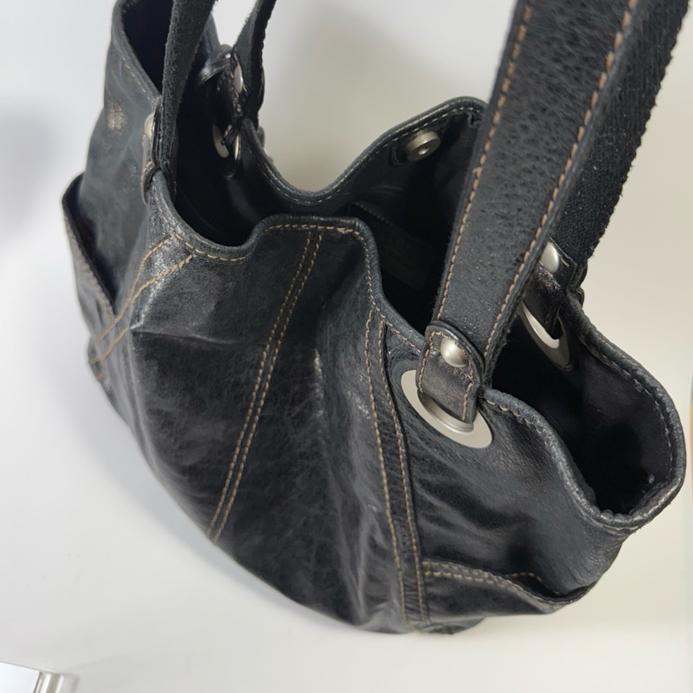 Fossil Black Leather Tote shoulder bag - Picture 12 of 14